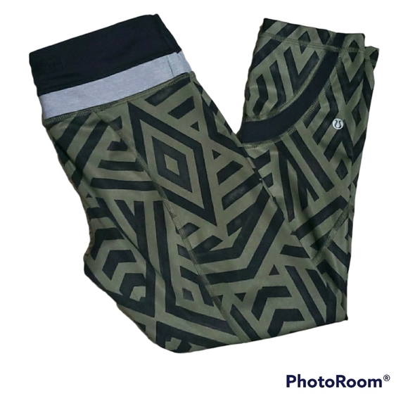 Rare Lululemon Athletica Fast And Free Mesh Crop Tight Size 4 - Picture 6 of 7